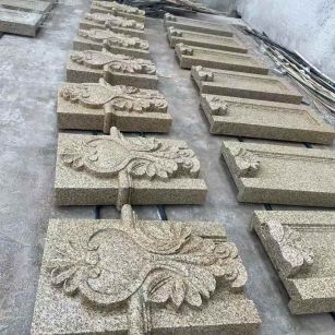 重庆 黄金麻花岗岩别墅外墙雕刻板