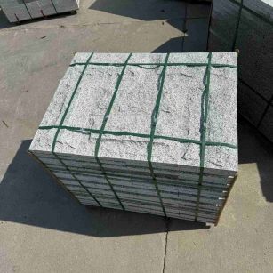 重庆 白麻花岗岩石材自然面蘑菇石成品