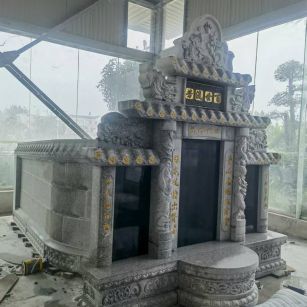 重庆 芝麻白墓碑效果展示图