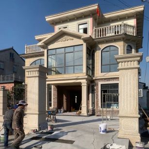 重庆 黄金麻花岗岩荔枝面别墅外墙干挂私家专属