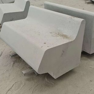 重庆 芝麻白花岗岩异形坐凳，石凳