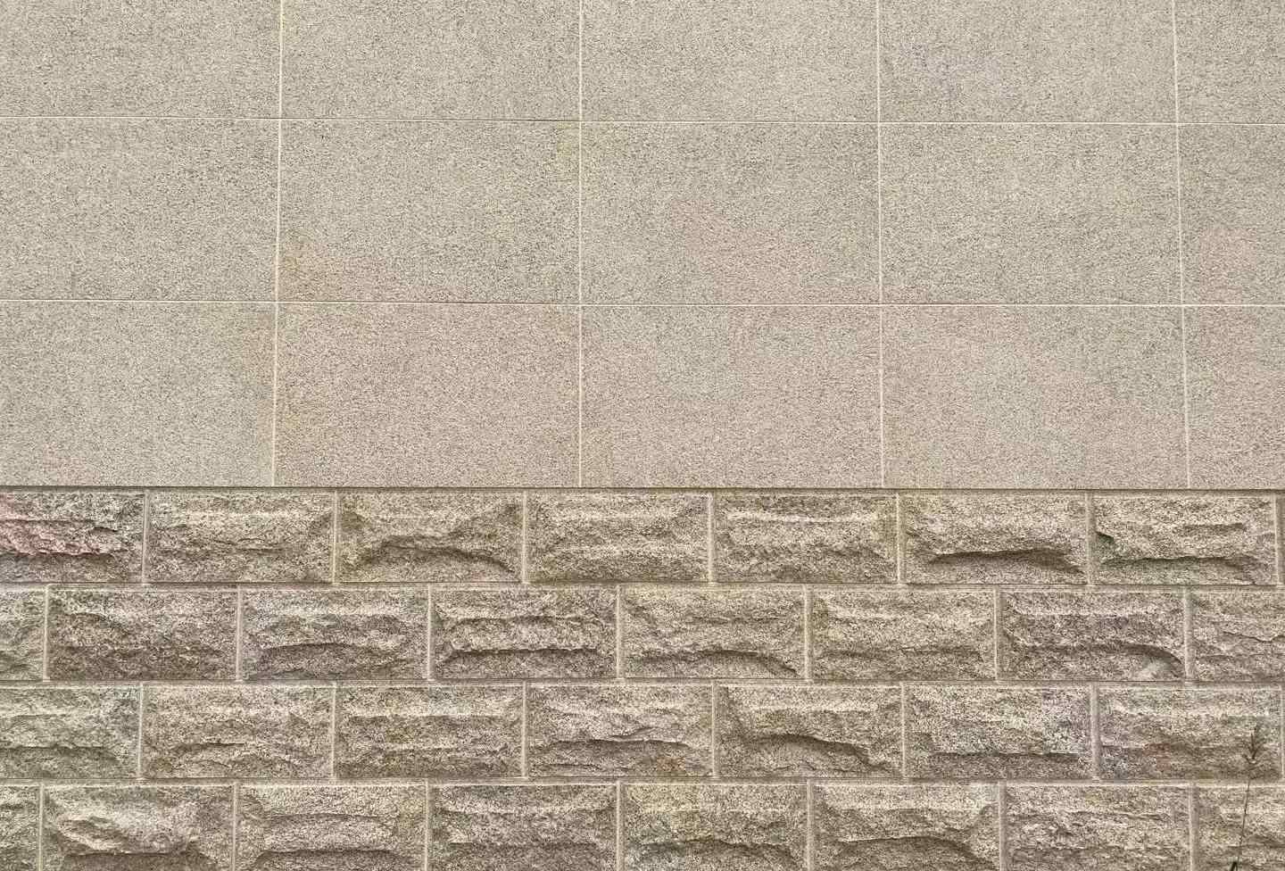 重庆 黄金麻自然面蘑菇石配荔枝面干挂