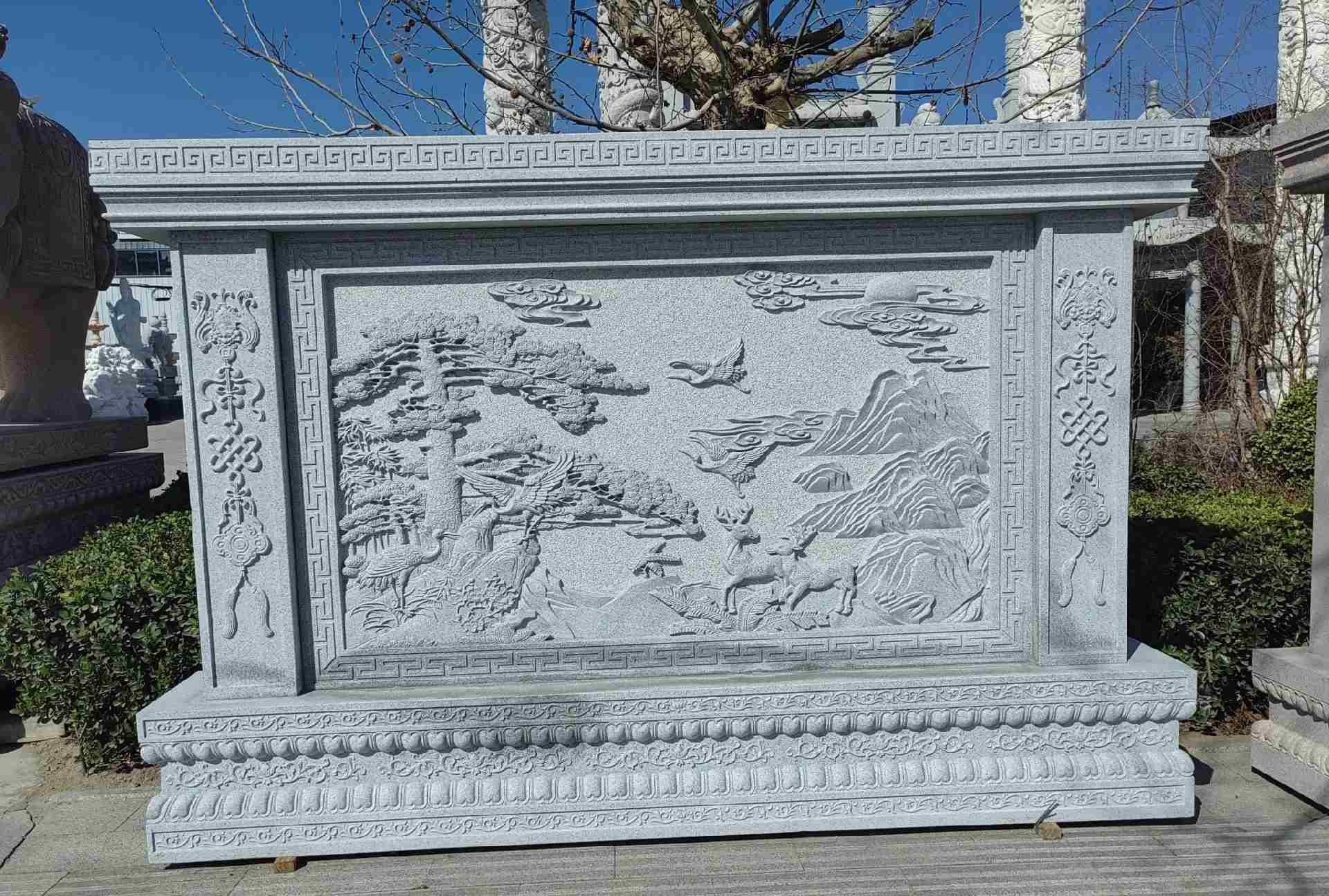 重庆 芝麻白大型照壁，屏风，影壁