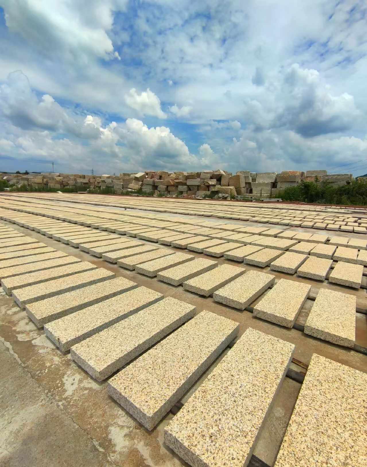 重庆 黄金麻荔枝面花岗岩石材地铺石防护中