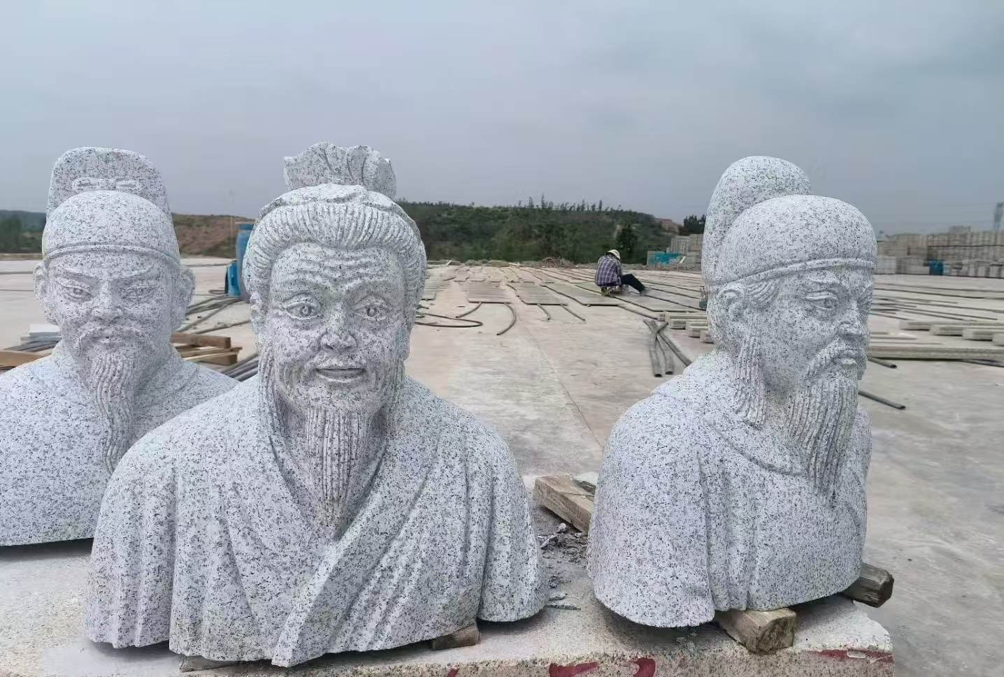 重庆 白麻花岗岩石材人物立体雕刻