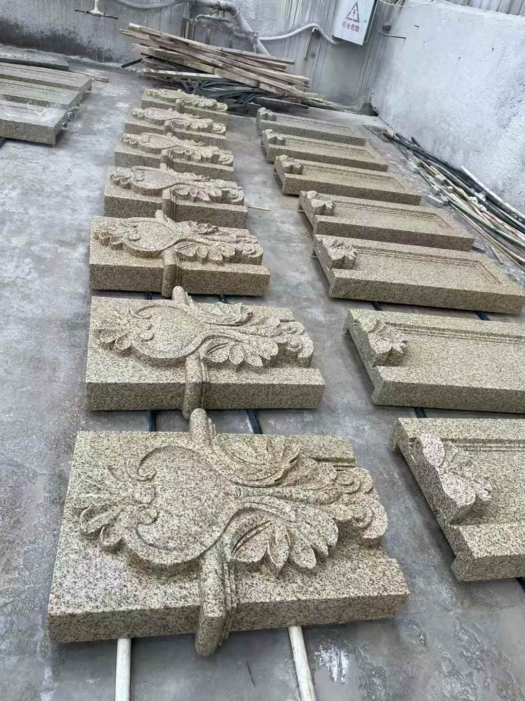 重庆 黄金麻花岗岩别墅外墙雕刻板