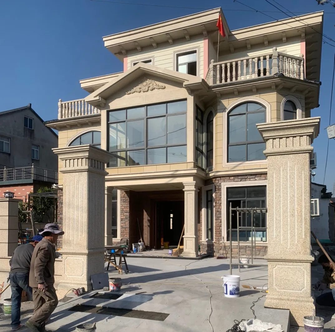 重庆 黄金麻花岗岩荔枝面别墅外墙干挂私家专属