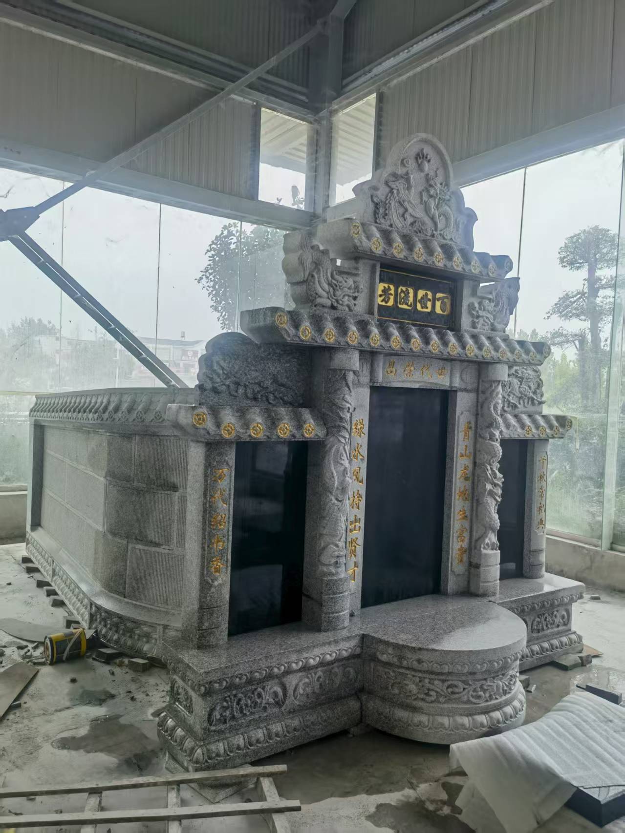 重庆 芝麻白墓碑效果展示图