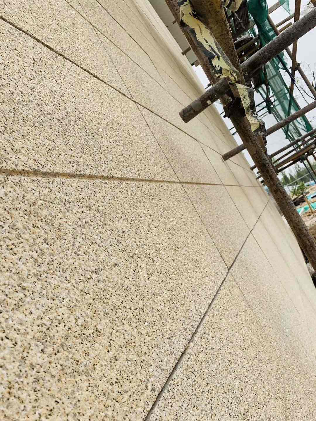 重庆 黄金麻花岗岩荔枝面外墙干挂石材效果示例